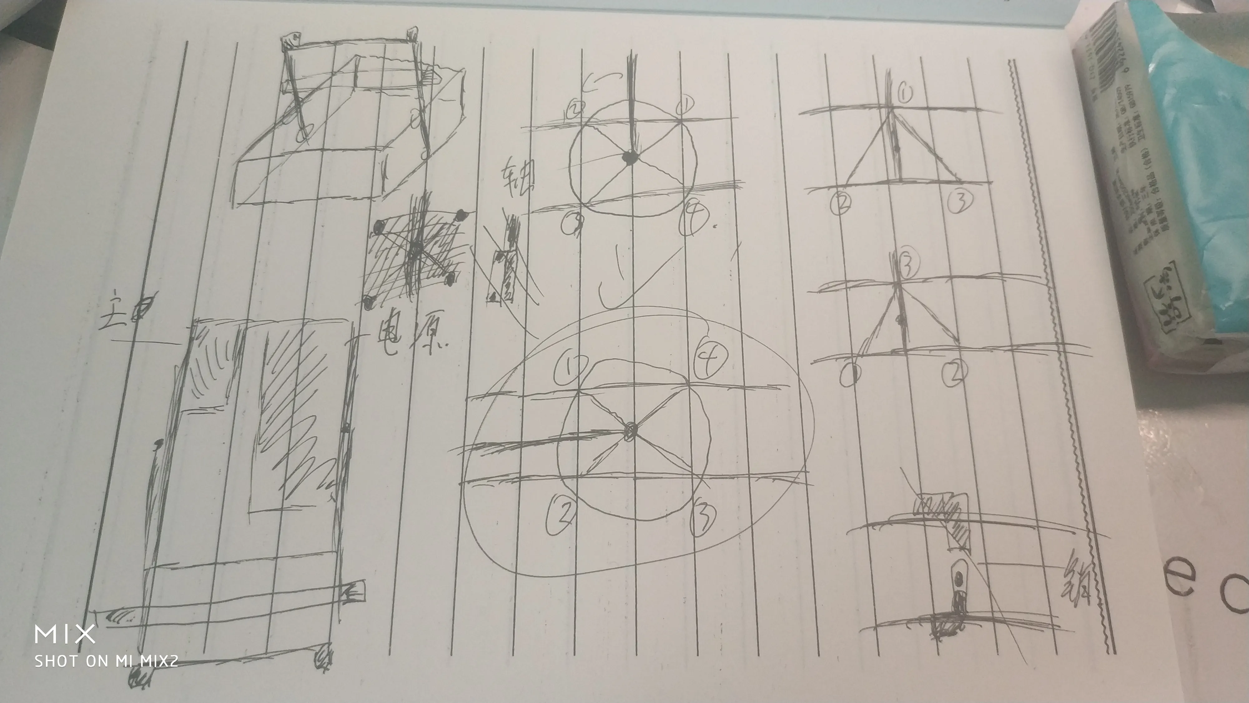 当时亚当的初步想法手稿,原谅我画画渣。。