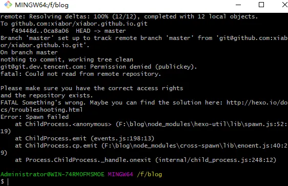 fatal: Could not read from remote repository