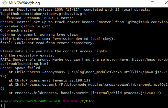 fatal: Could not read from remote repository